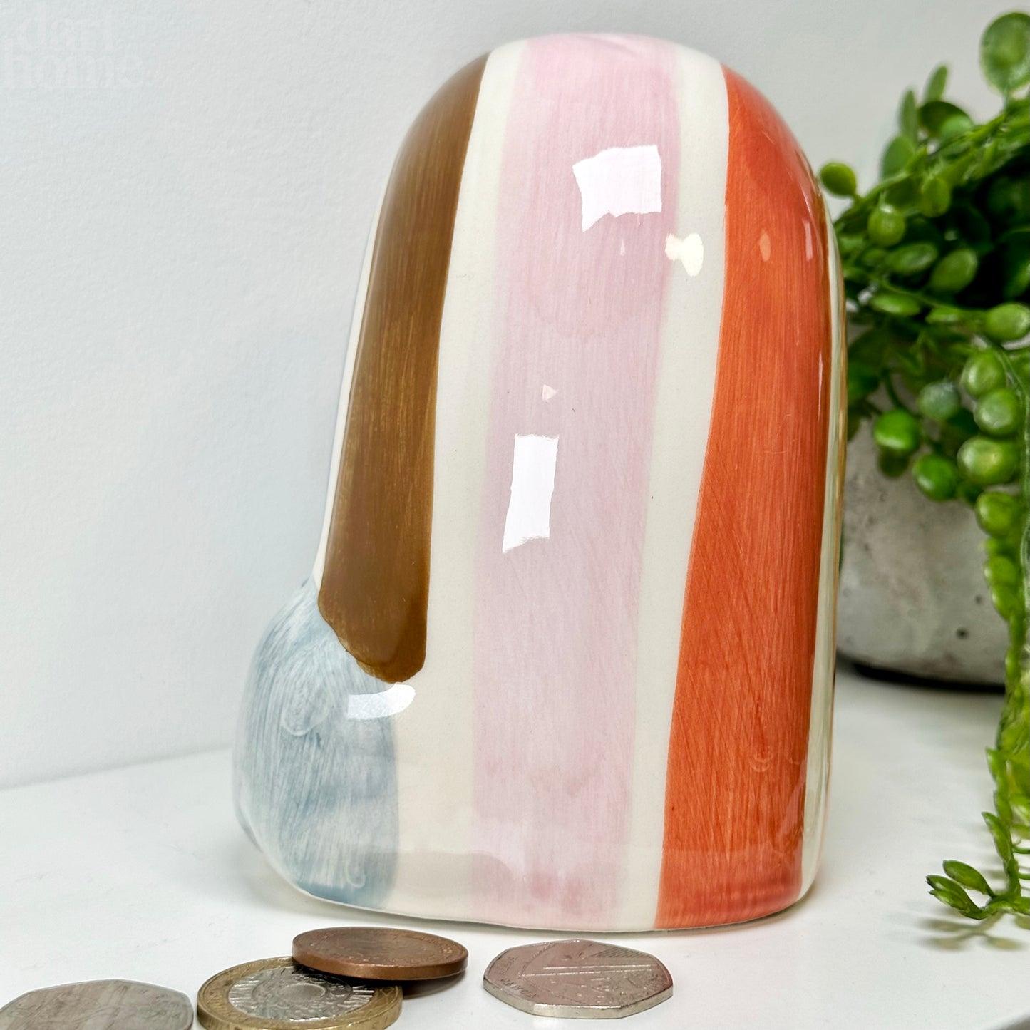 Regenbogen-Spardose aus Keramik