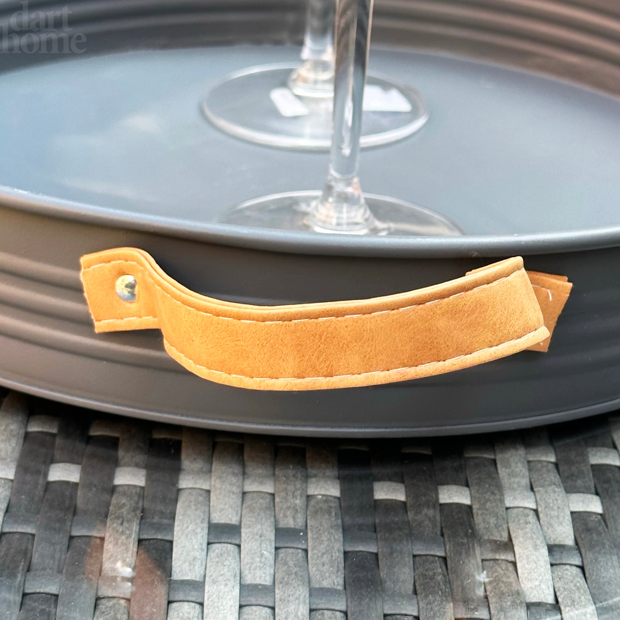 Round Charcoal Grey Serving Tray
