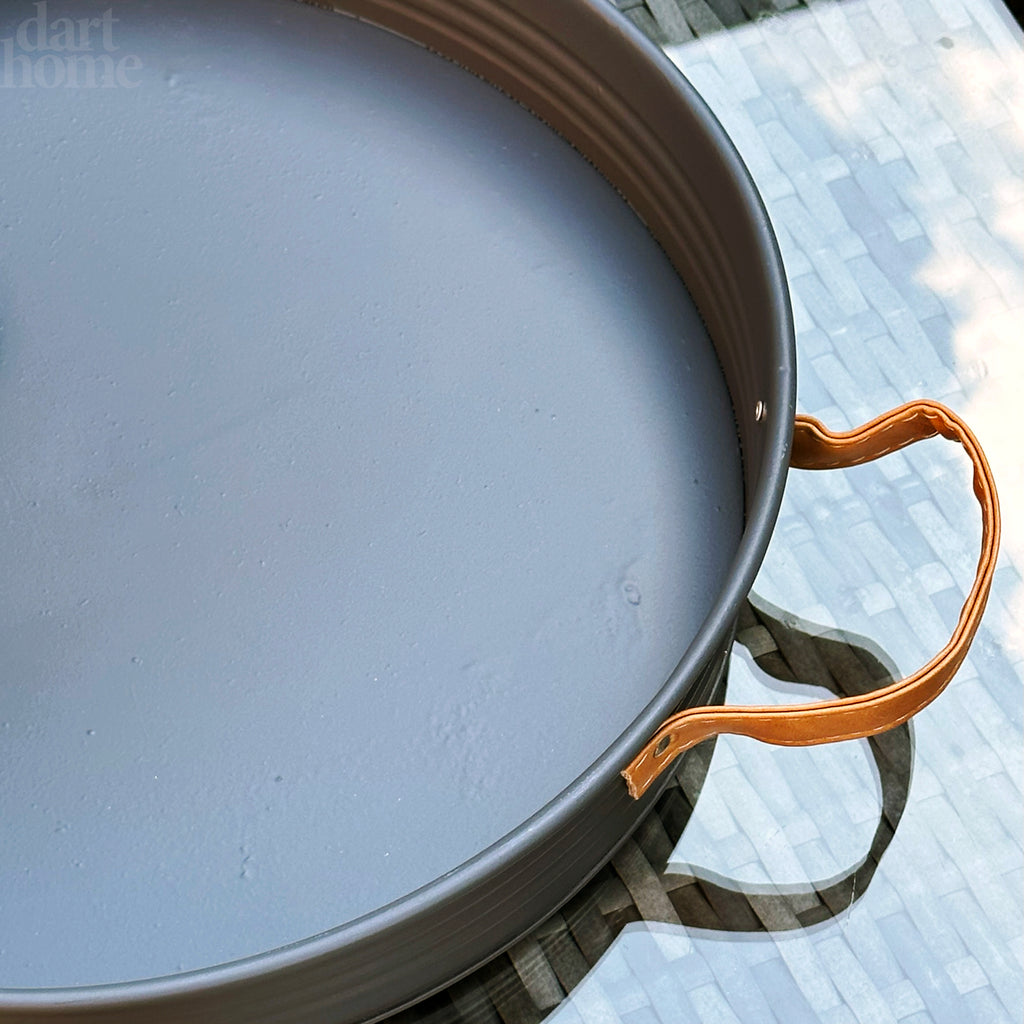 Round Charcoal Grey Serving Tray