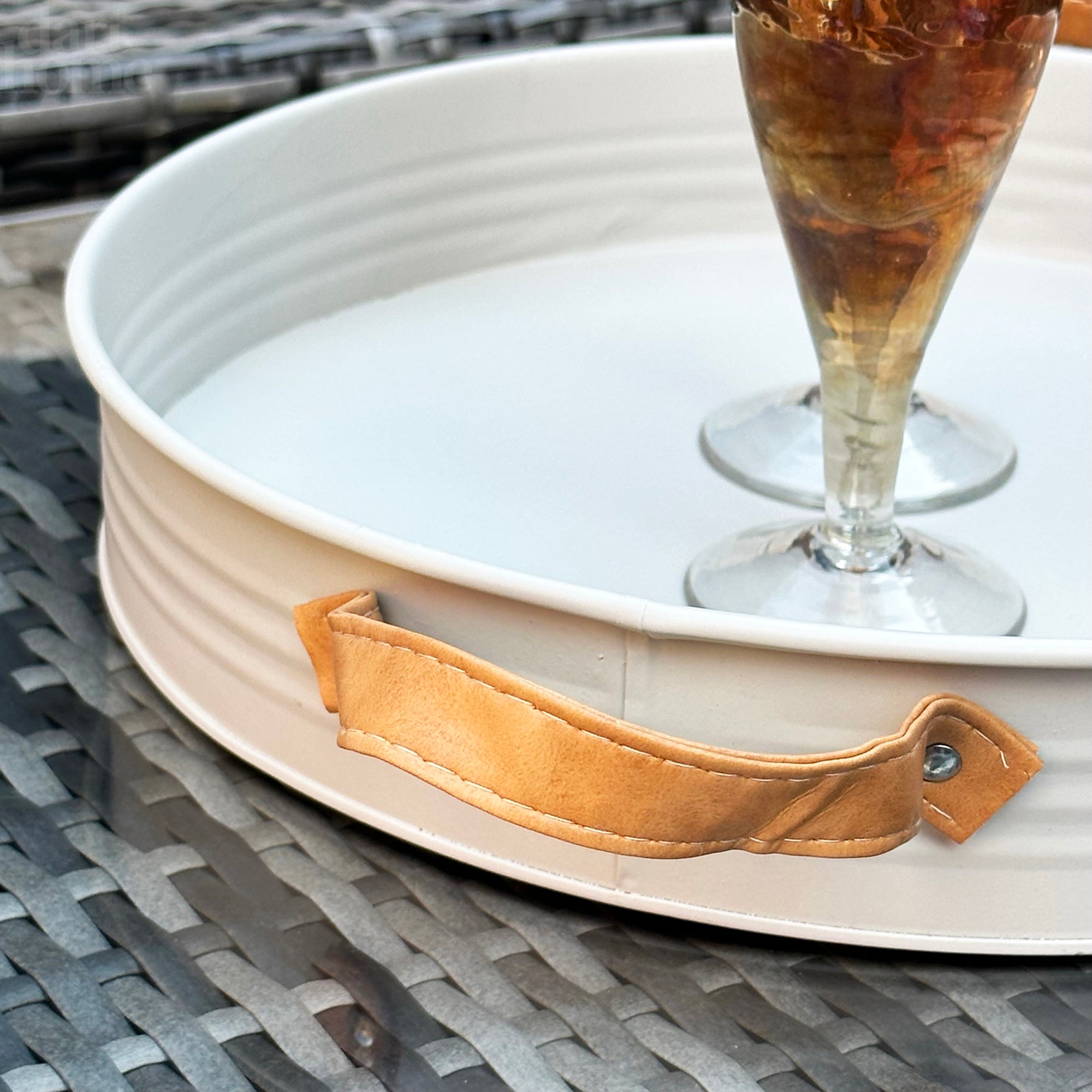 Round Sand Serving Tray