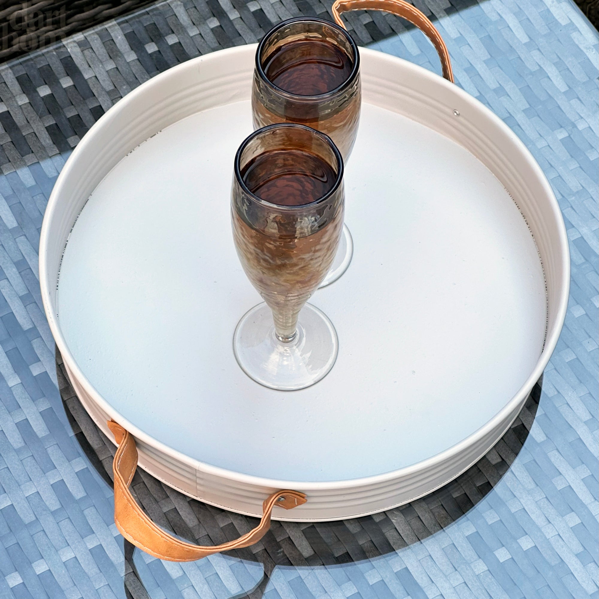 Round Sand Serving Tray