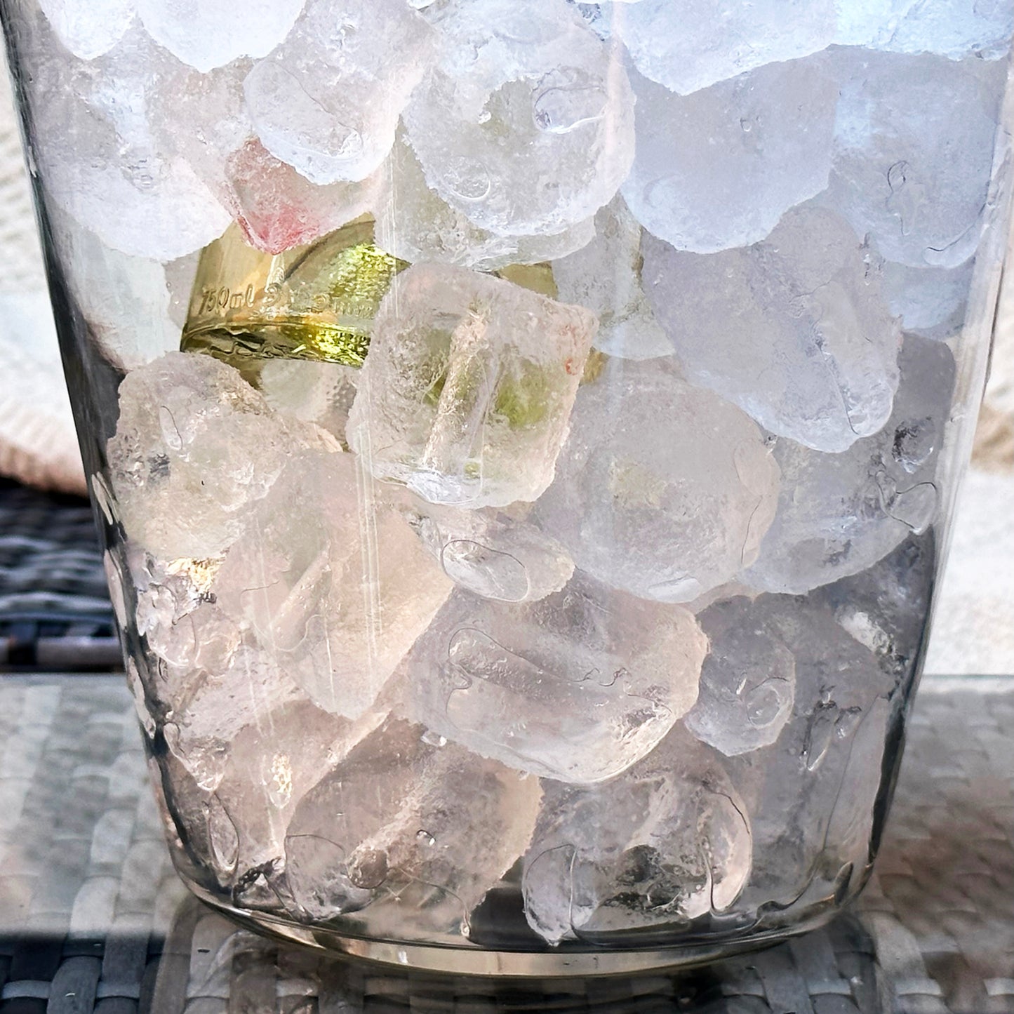 Eiskübel aus Glas, 20 x 20 cm