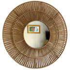 Wandspiegel aus gewebtem Papierseil, 70 cm x 70 cm