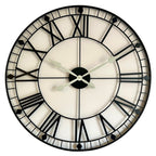 Black Metal Skeleton 75cm Wall Clock