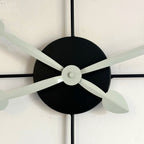 Black Metal Skeleton 75cm Wall Clock