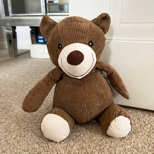 Dunkelbrauner Teddybär-Türstopper, 25 cm