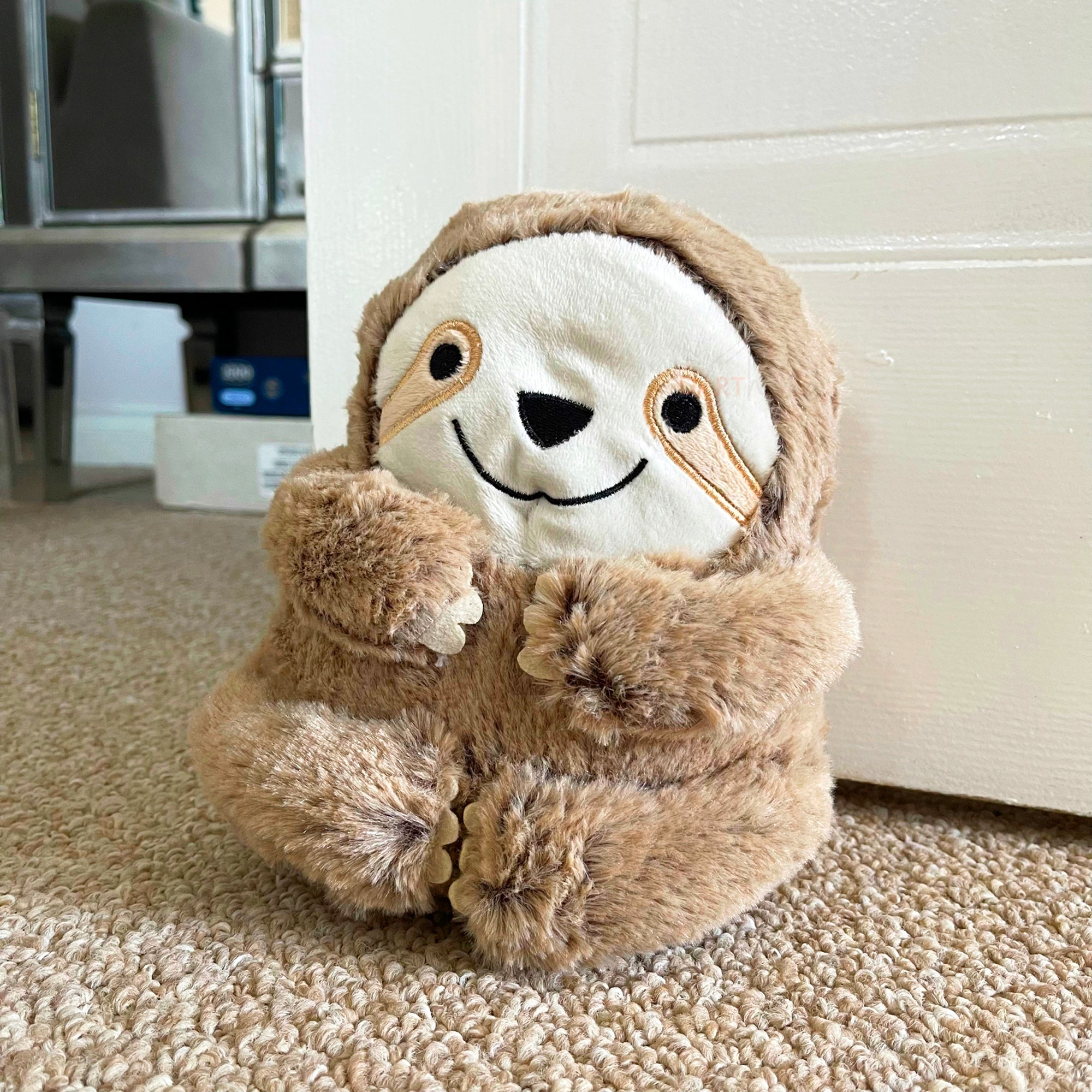 Soft Faux Fur Sloth Doorstop 24cm
