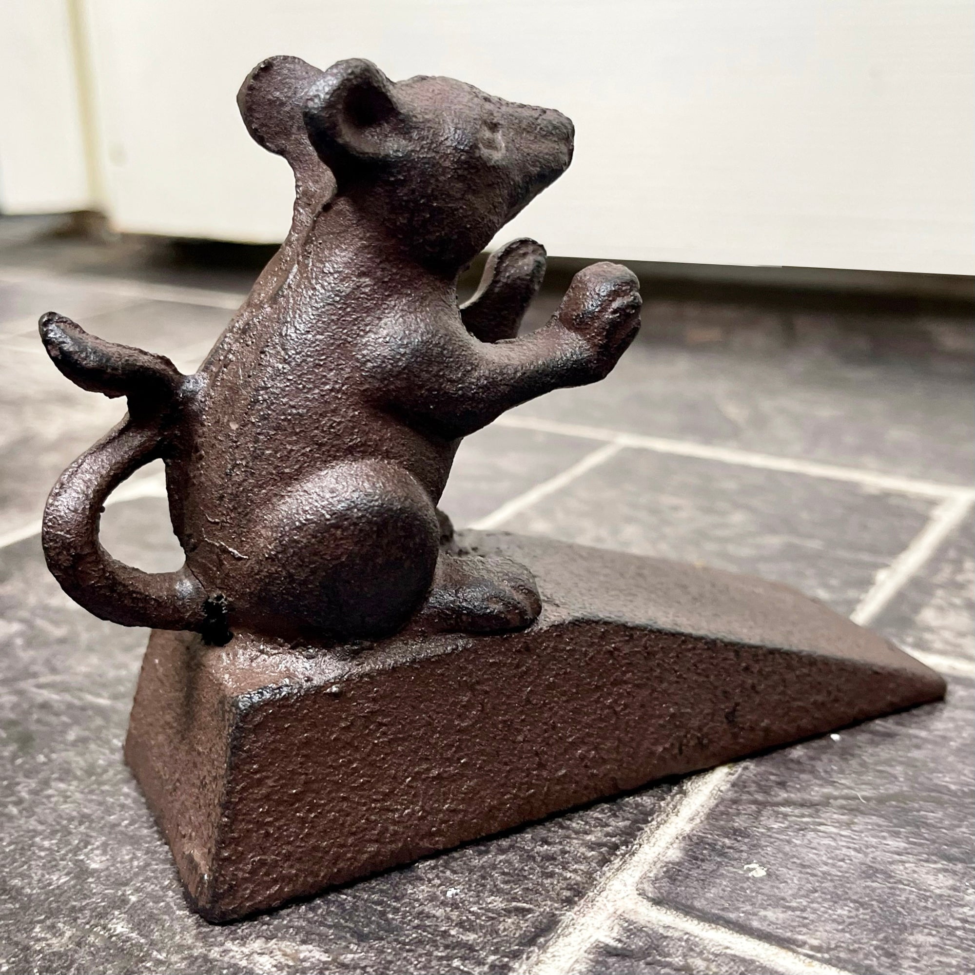 Cast Iron Mouse Door Wedge