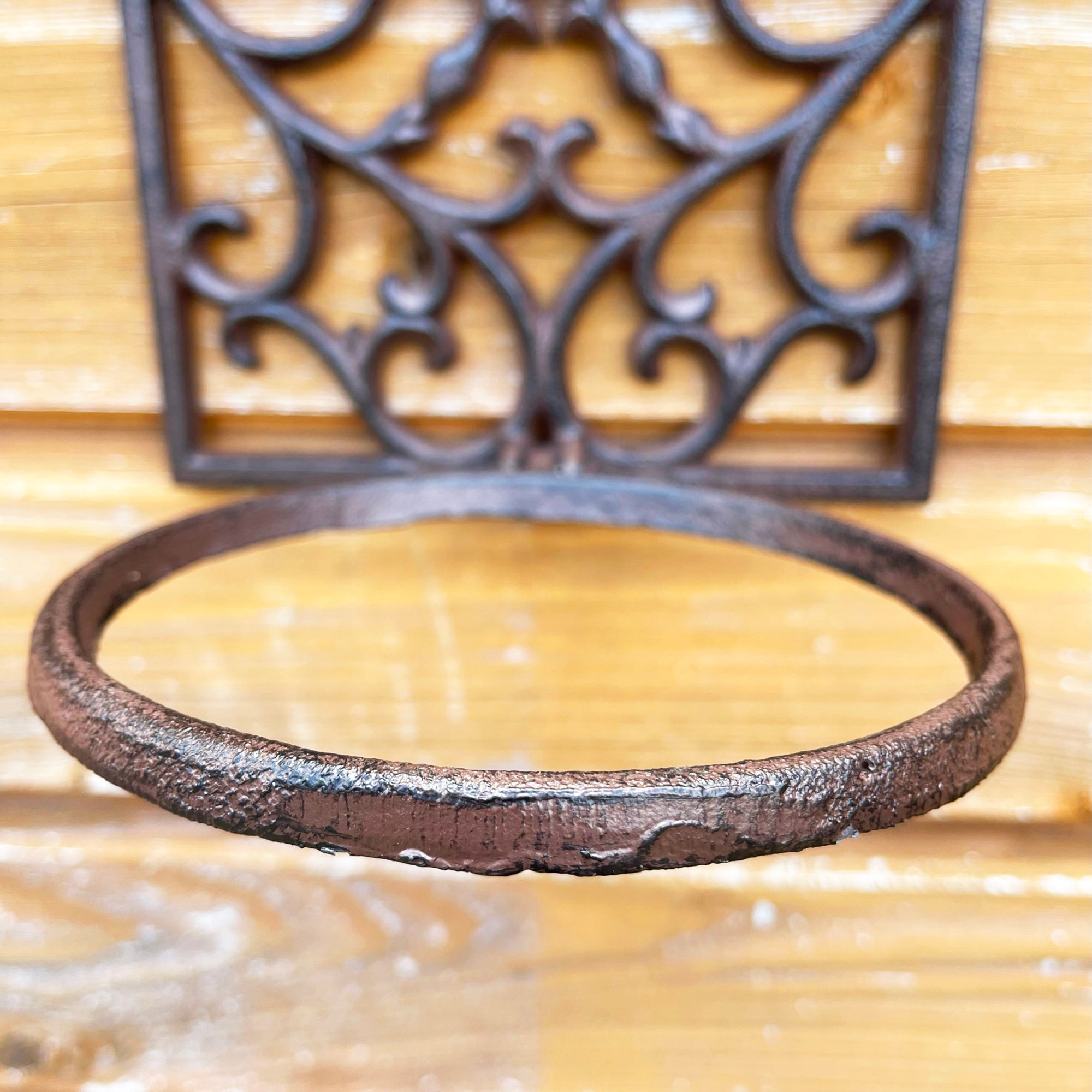 Baroque Cast Iron Wall Pot Holder