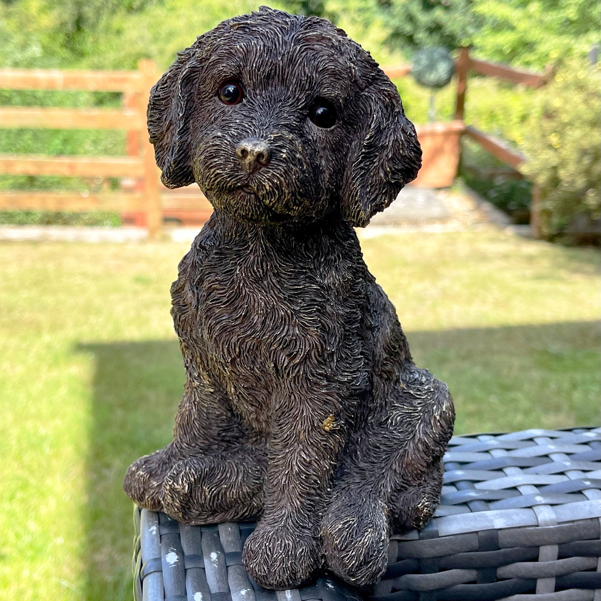 Gold Cockapoo Dog Figure