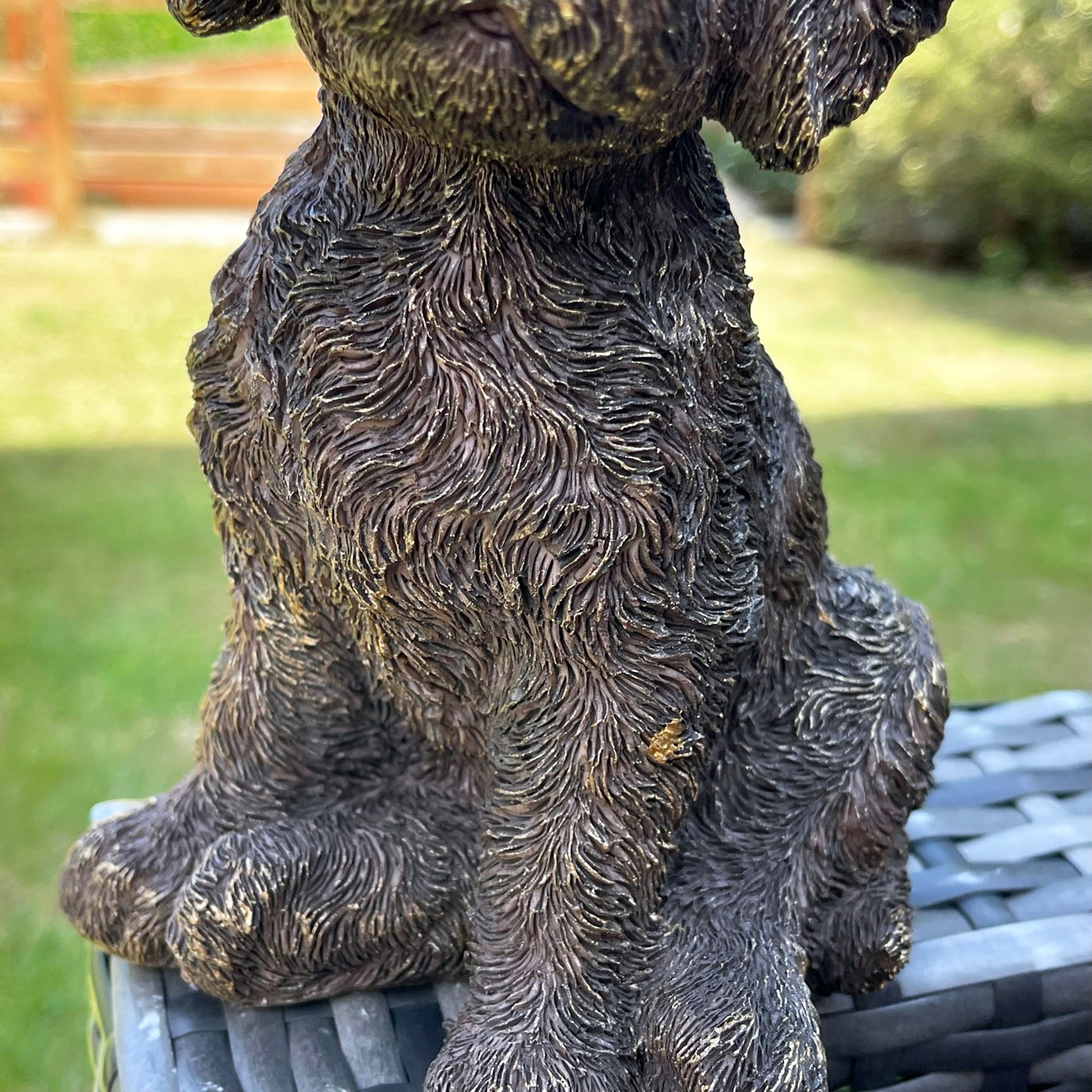 Gold Cockapoo Dog Figure
