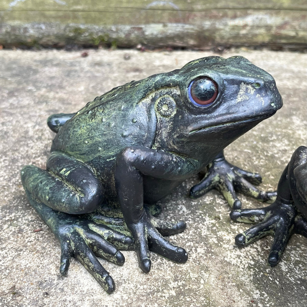 Set mit 2 grünen Froschornamenten