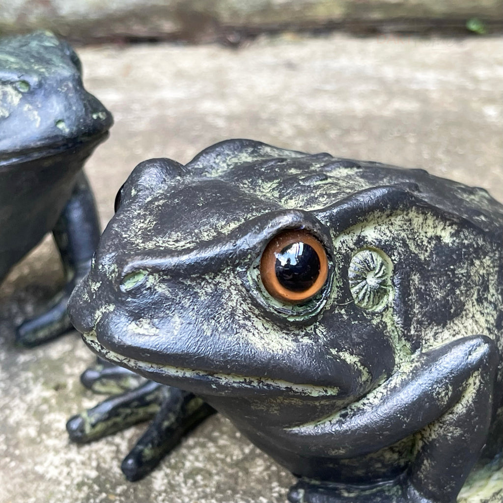 Set mit 2 grünen Froschornamenten