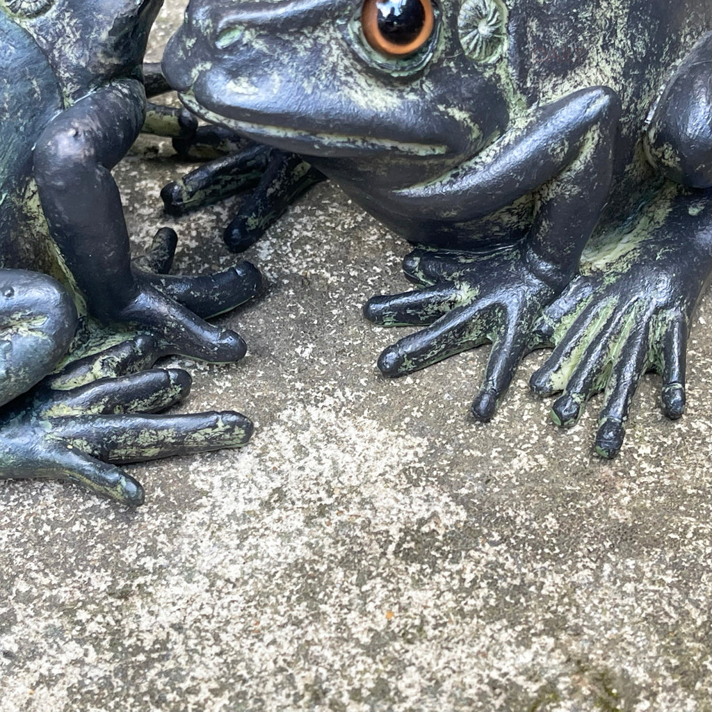 Set mit 2 grünen Froschornamenten