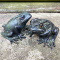 Set mit 2 grünen Froschornamenten