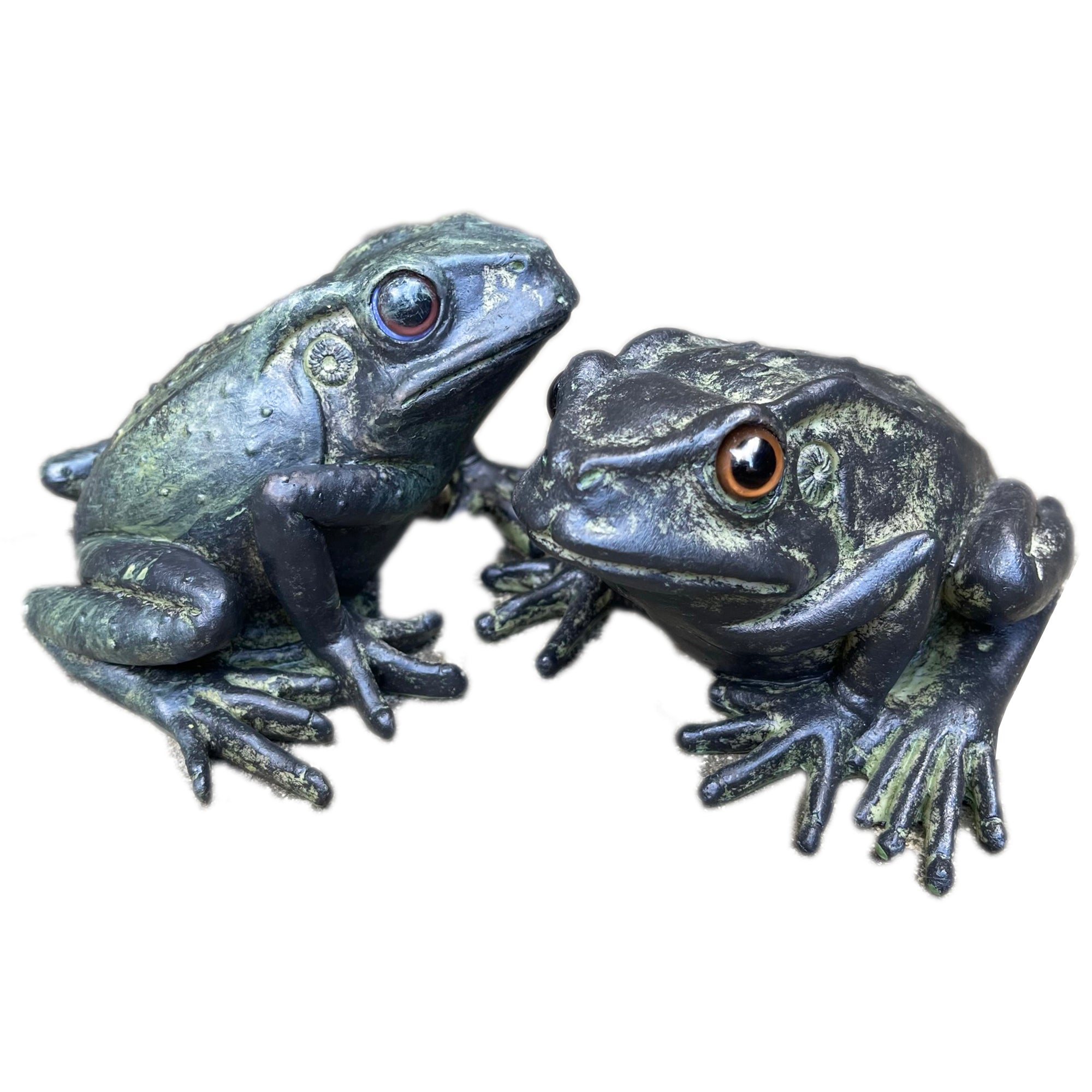 Set mit 2 grünen Froschornamenten