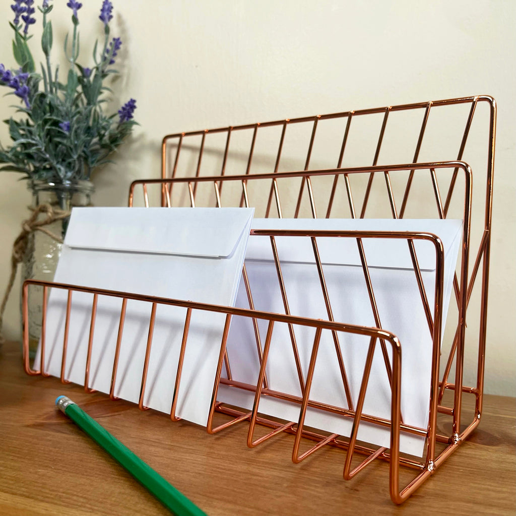 Darthome Rose Gold Wire Letter Rack