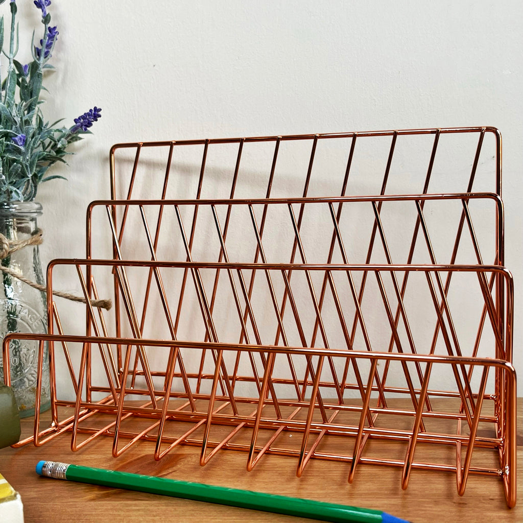 Darthome Rose Gold Wire Letter Rack