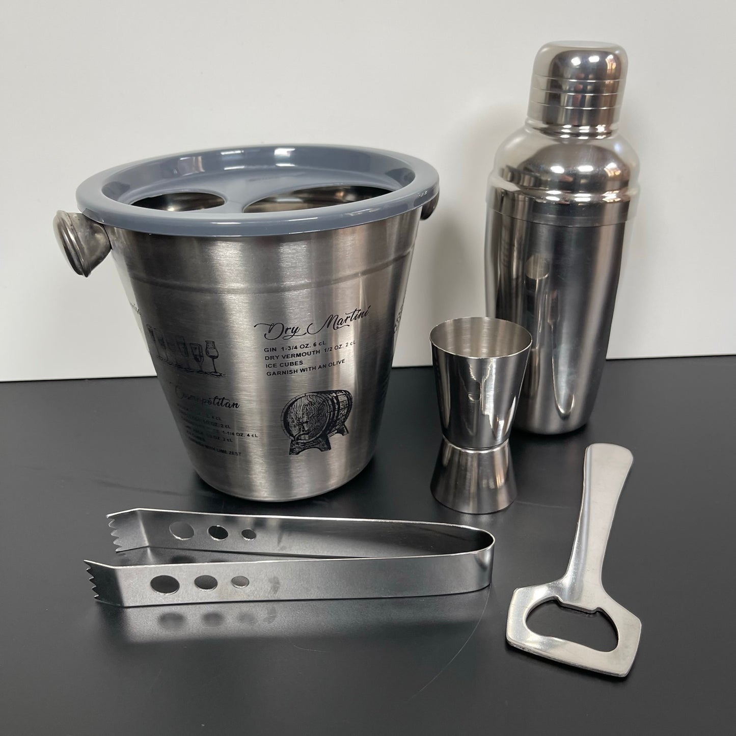 Stainless Steel 5pc Cocktail Making Set