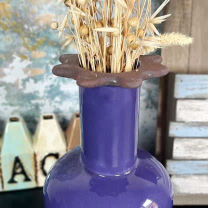 Purple Ships Wheel Vase