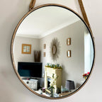 Industrial Hanging Mirror On Rope