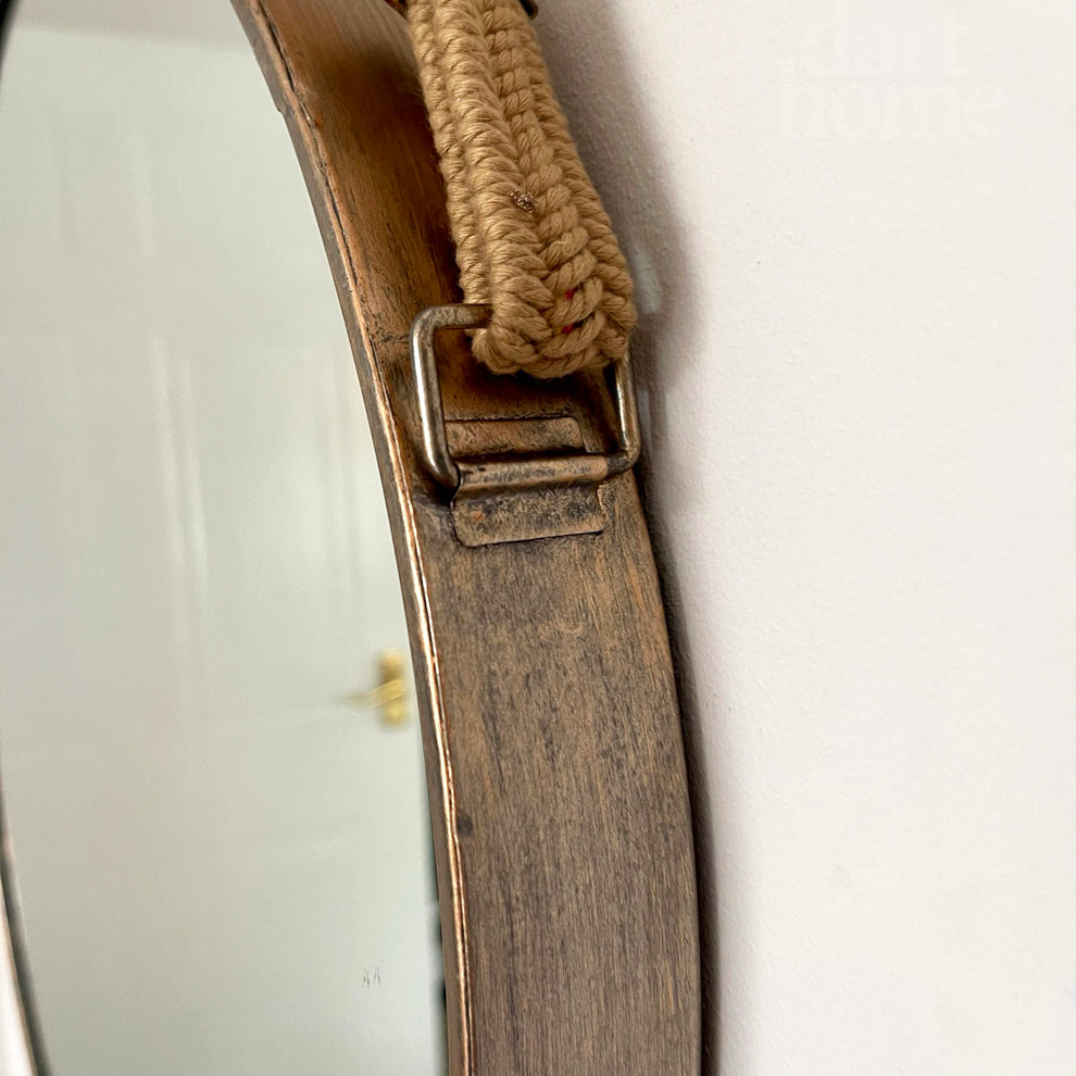 Darthome Industrial Hanging Mirror On Rope 47x47cm Darthome Limited