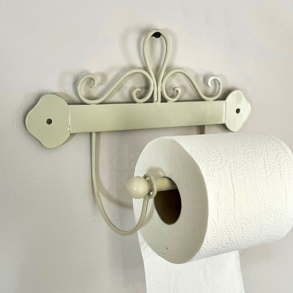 Ivory Scroll Toilet Roll Holder