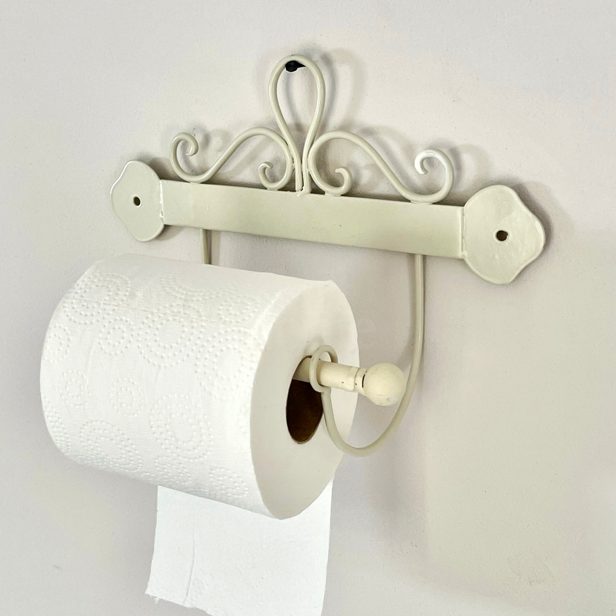 Ivory Scroll Toilet Roll Holder