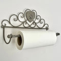 Grey Lattice Heart Kitchen Roll Holder