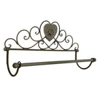Grey Lattice Heart Kitchen Roll Holder