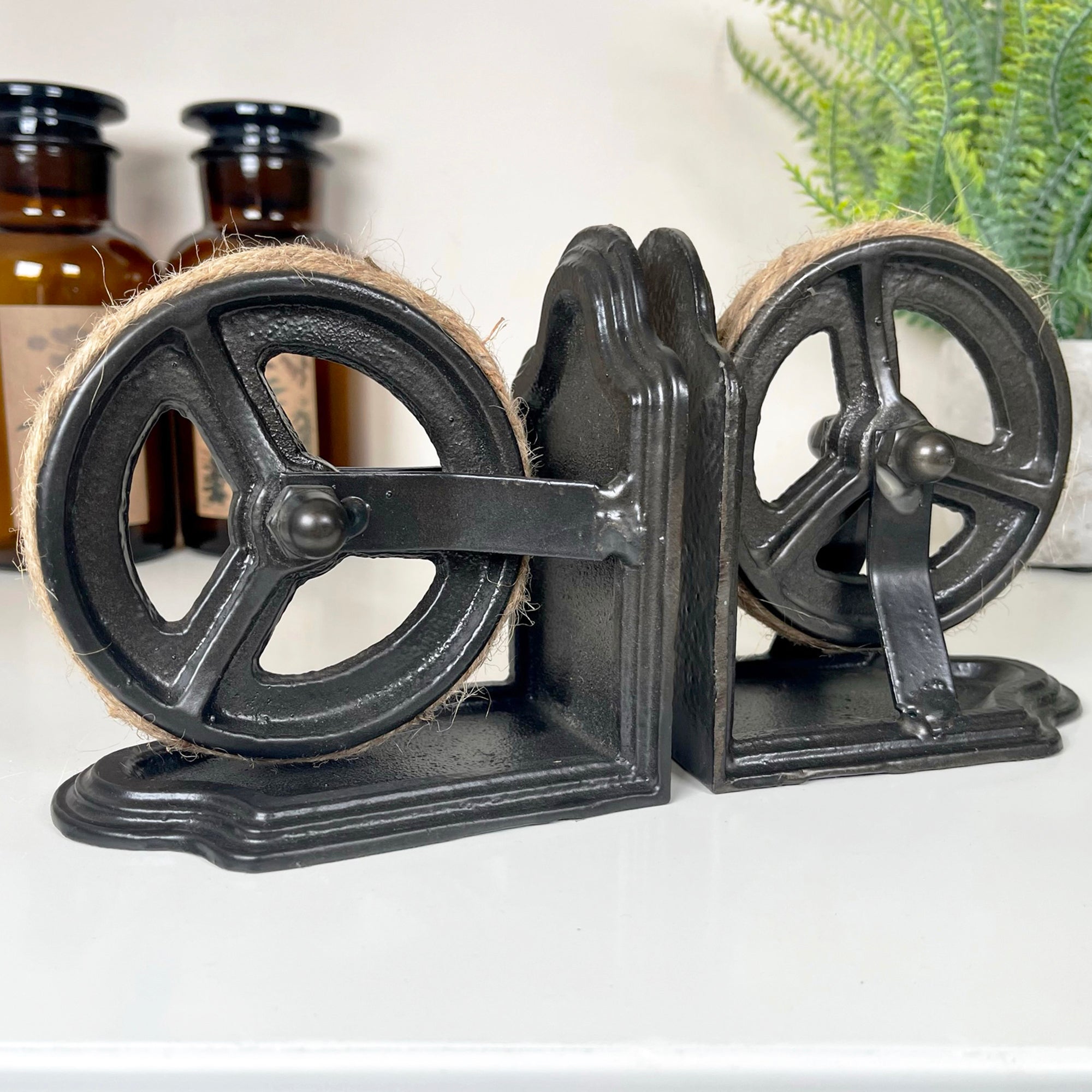 Industrial Cog Bookends Set