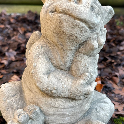 Stone Grumpy Dragon Sculpture