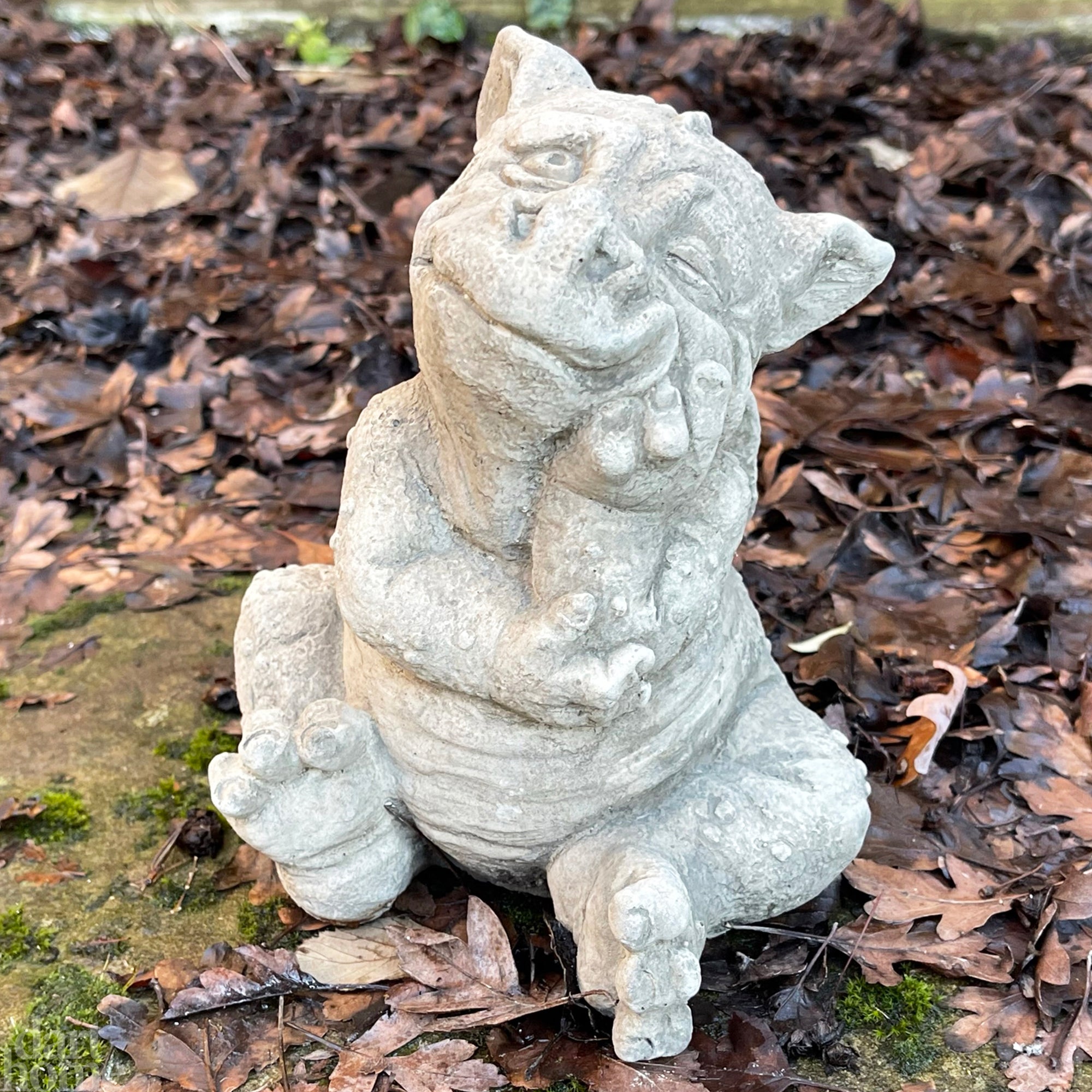Stone Grumpy Dragon Sculpture