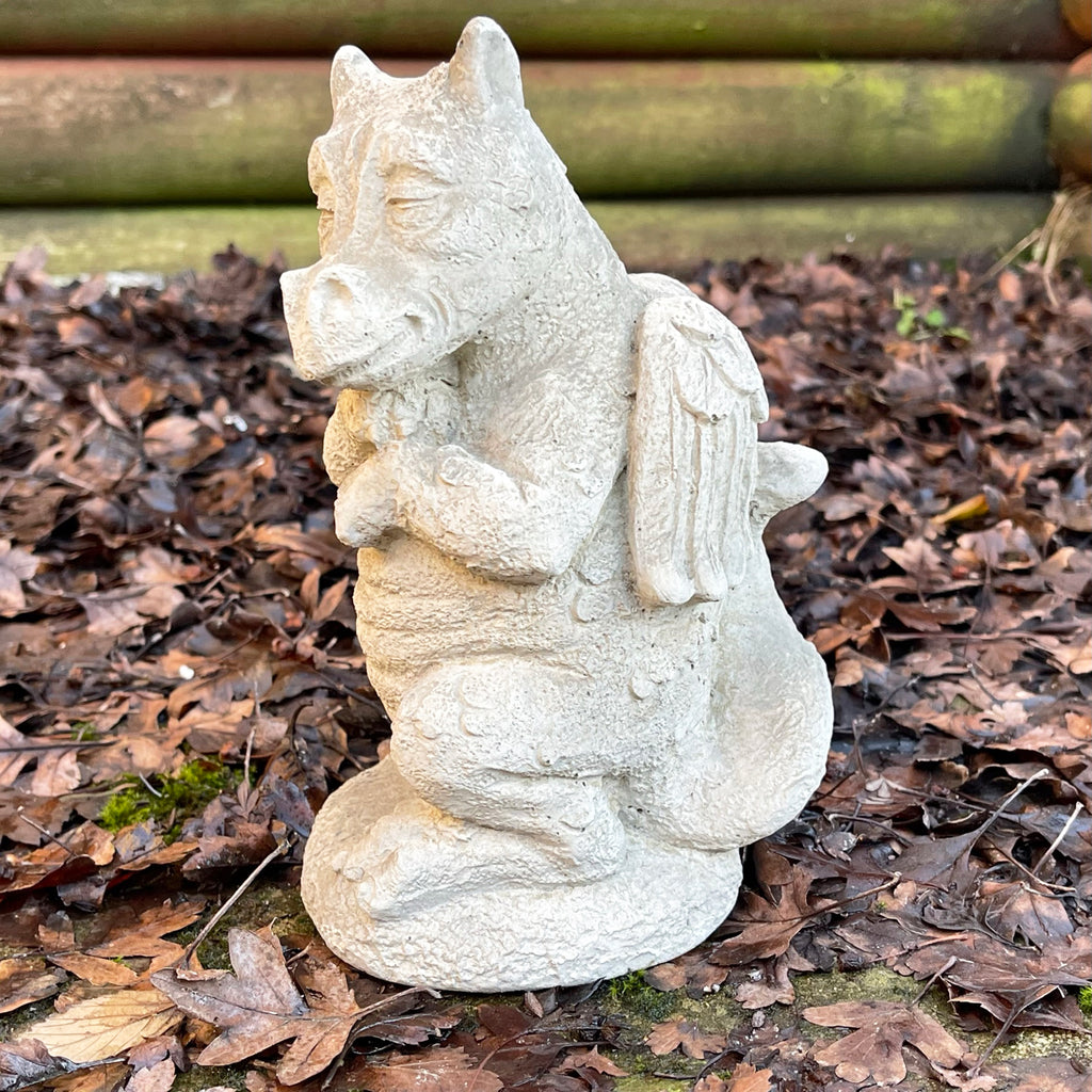 Stone Baby Dragon Sculpture