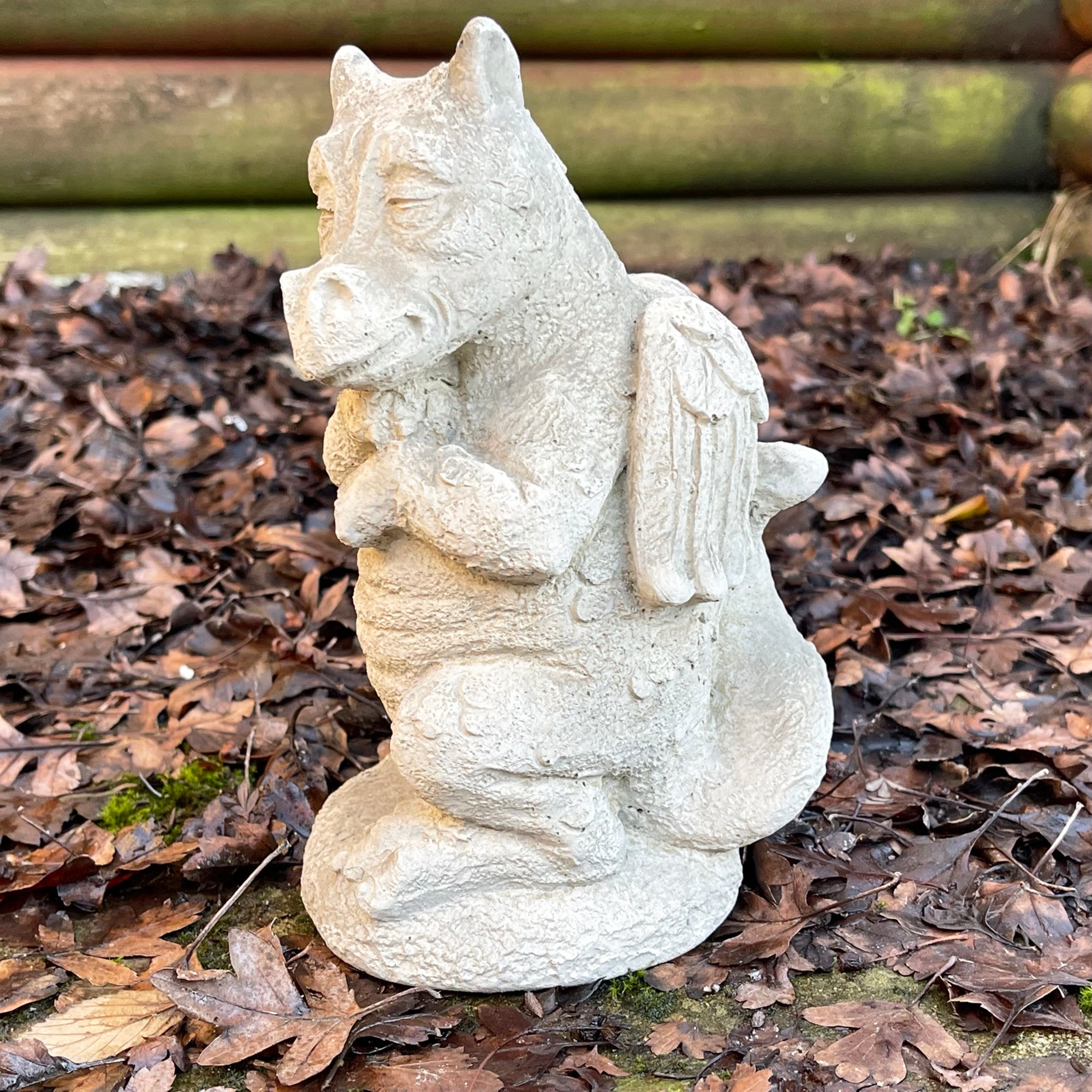 Stone Baby Dragon Sculpture