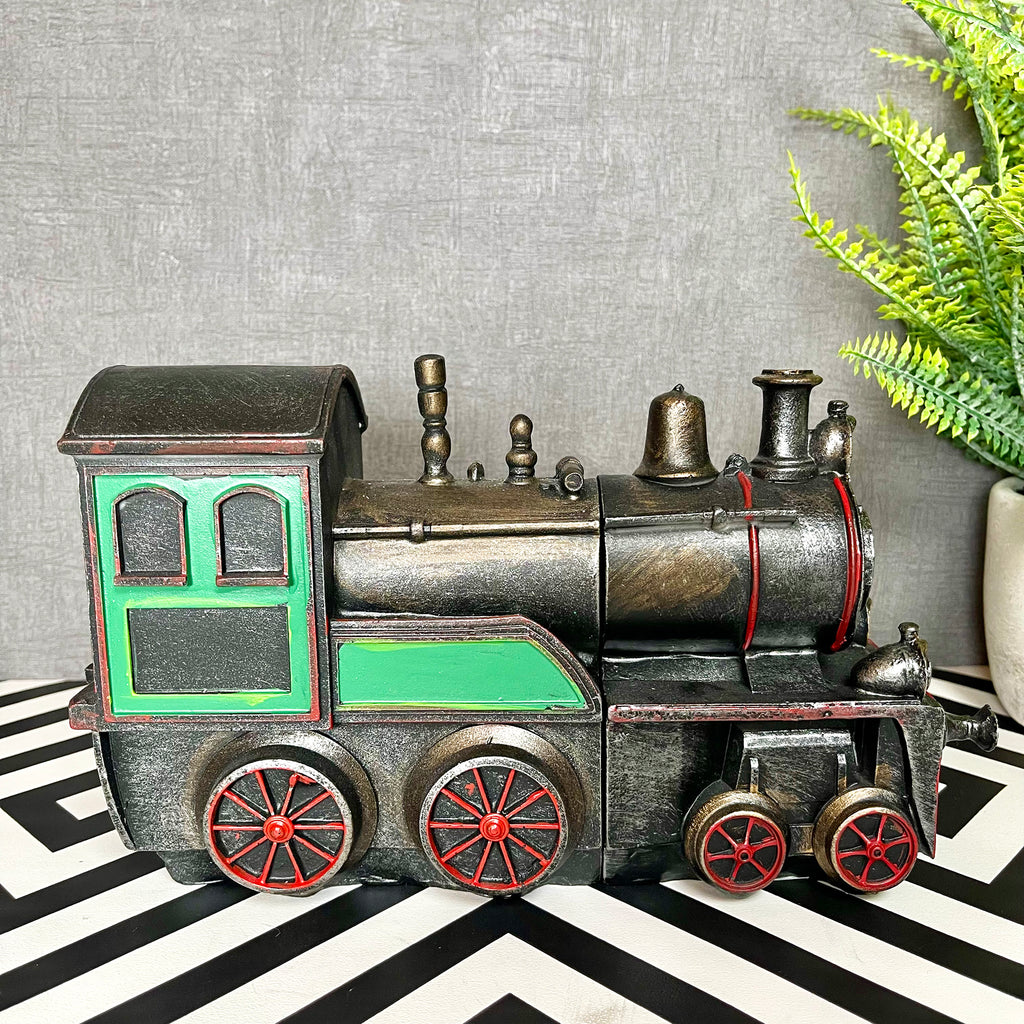 Resin Train Bookend Set