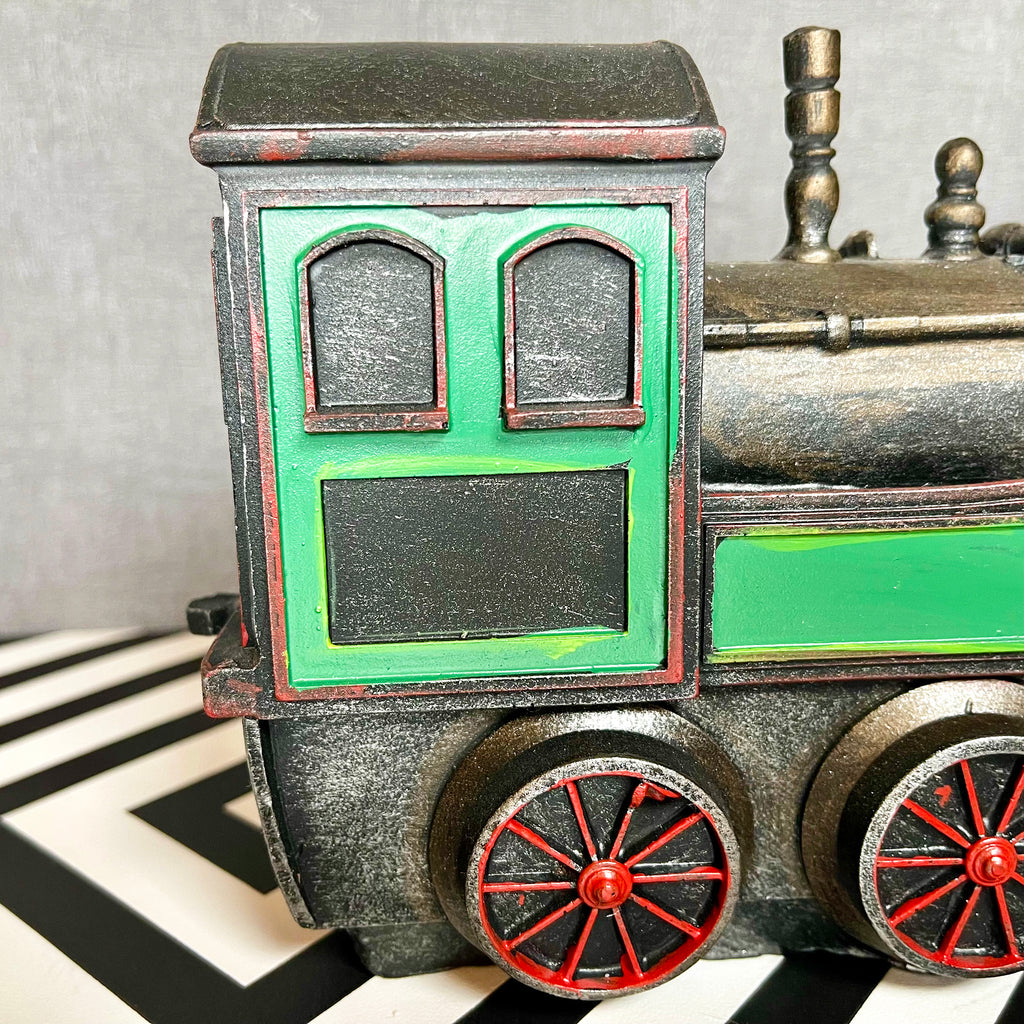 Resin Train Bookend Set