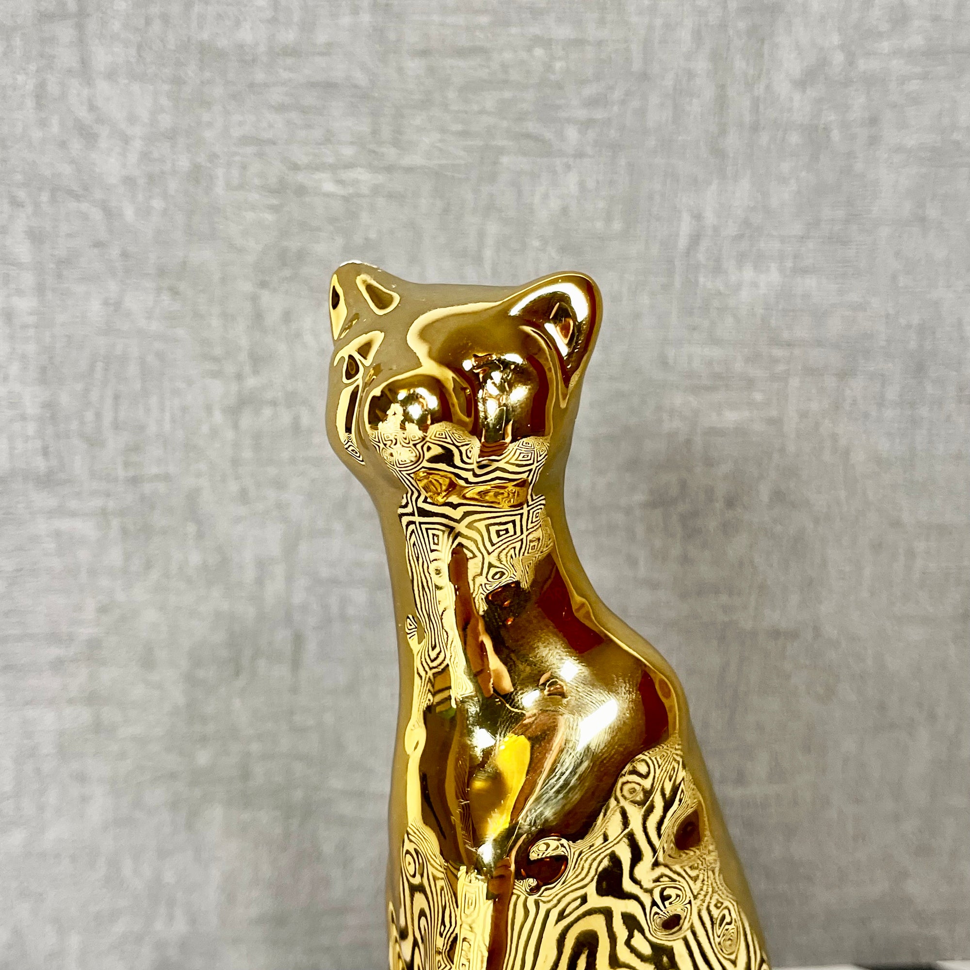 Gold Spotted Leopard Figurine