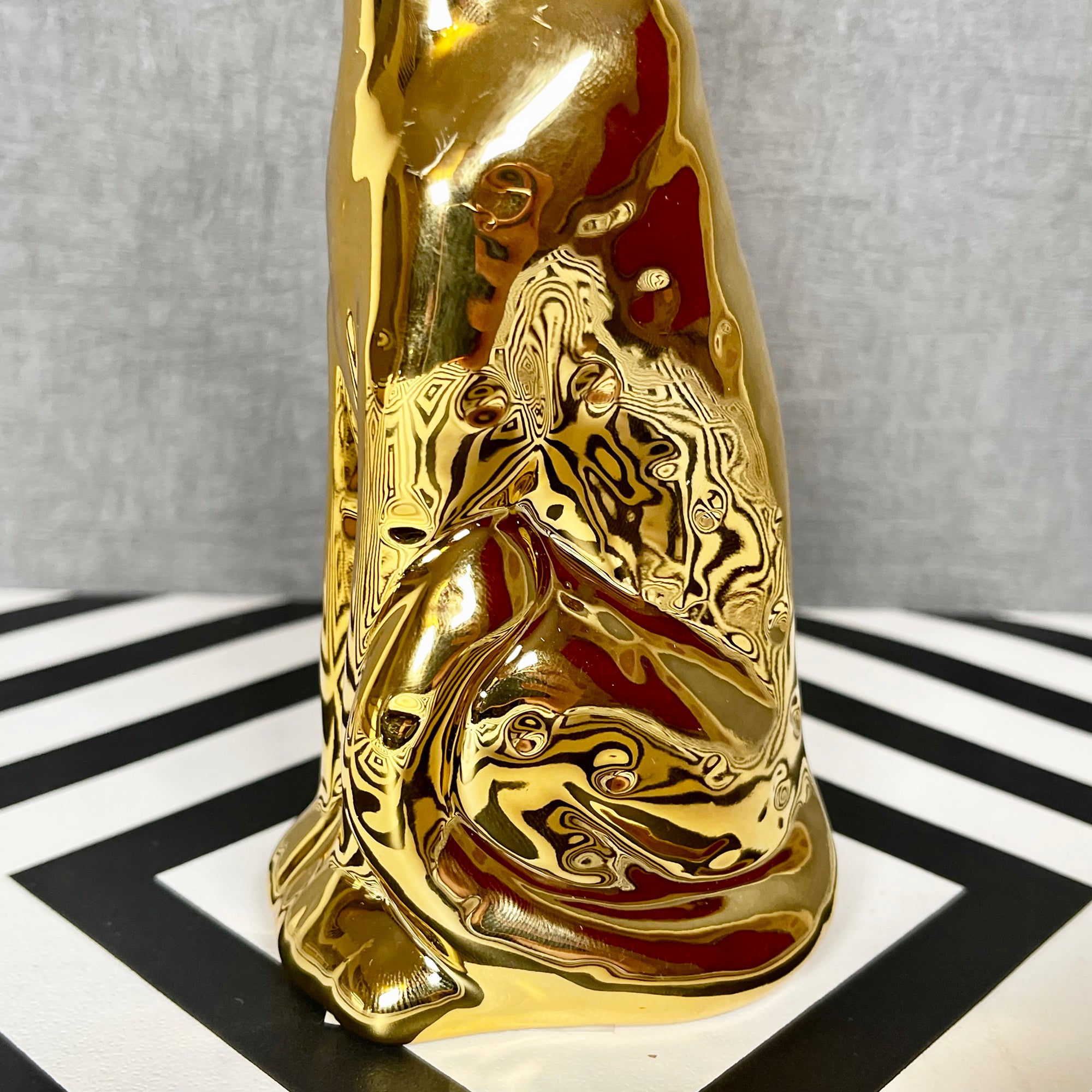 Gold Spotted Leopard Figurine