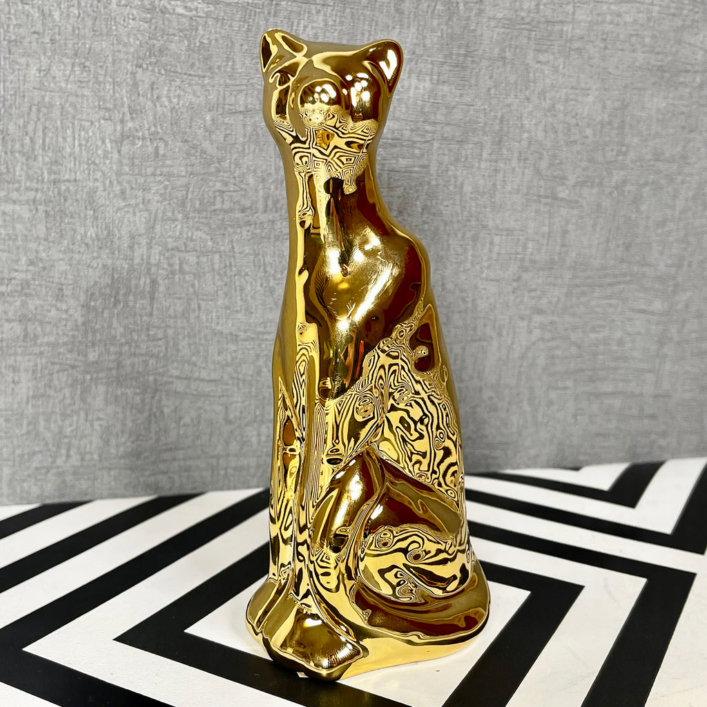 Gold Spotted Leopard Figurine