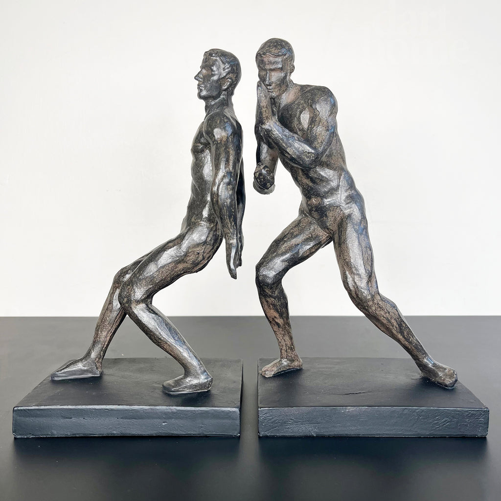 Black Strong Men Bookends