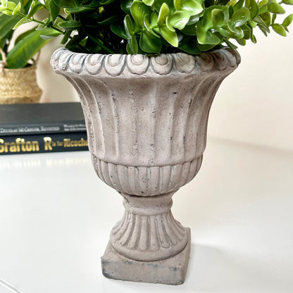 Cement Grey Urn Planter