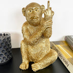 Gold Cheeky Monkey Ornament