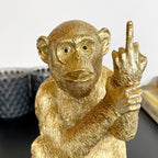 Gold Cheeky Monkey Ornament