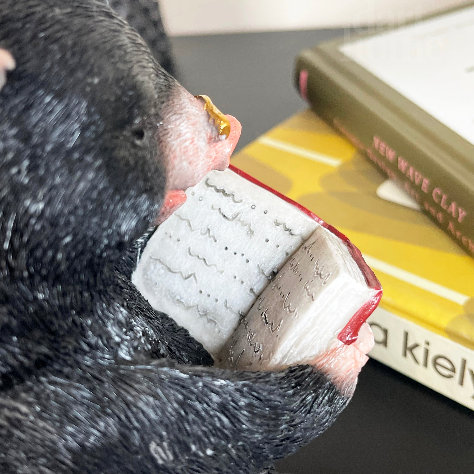 Black Reading Mole Bookends