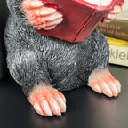 Black Reading Mole Bookends