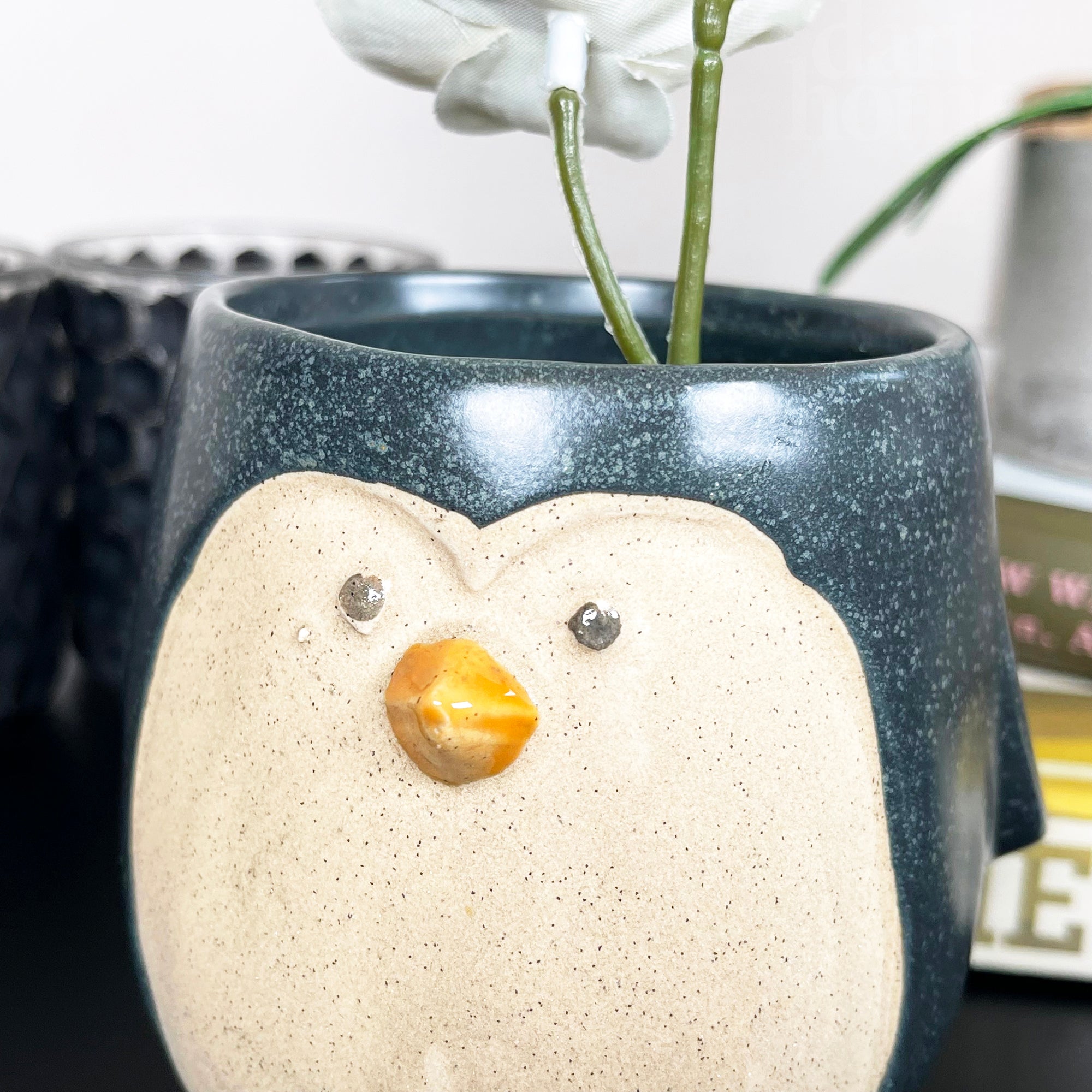 Gesprenkelter Pinguin-Blumentopfbezug