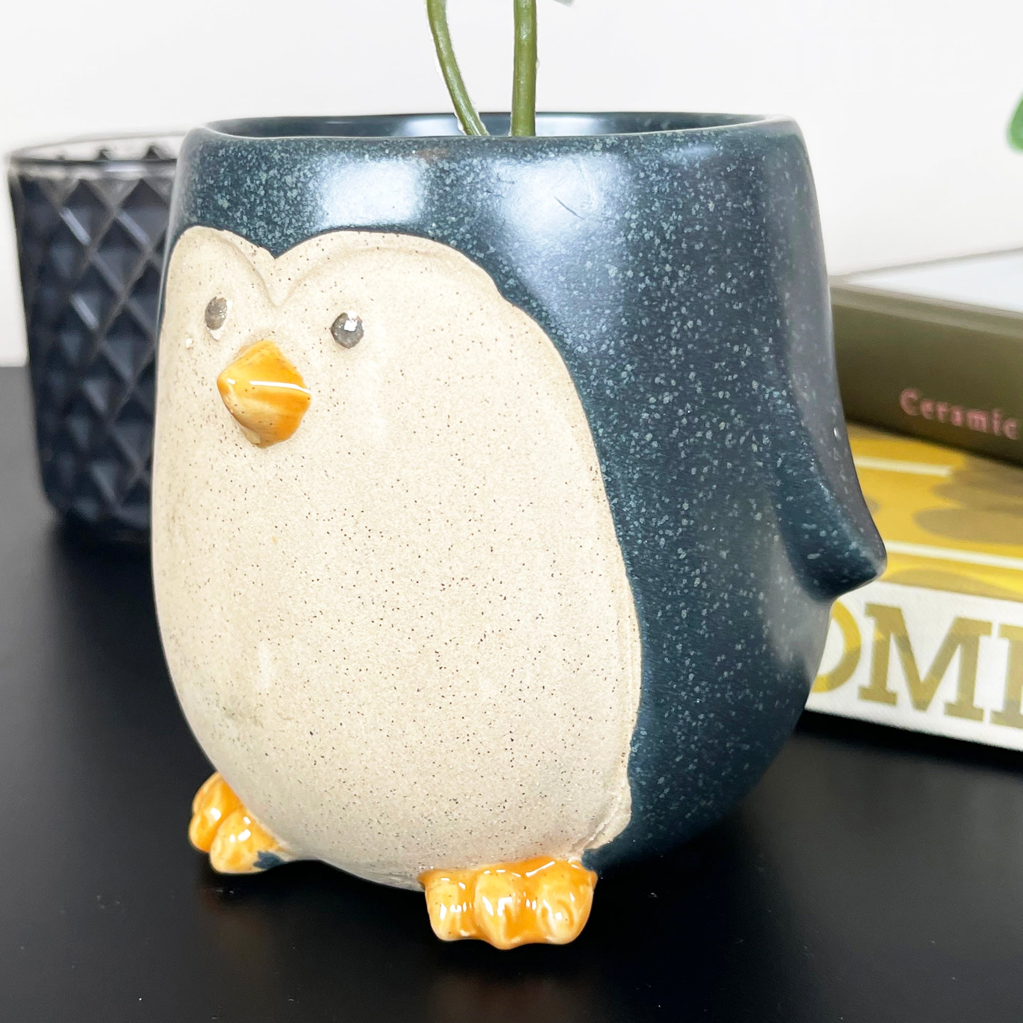 Gesprenkelter Pinguin-Blumentopfbezug