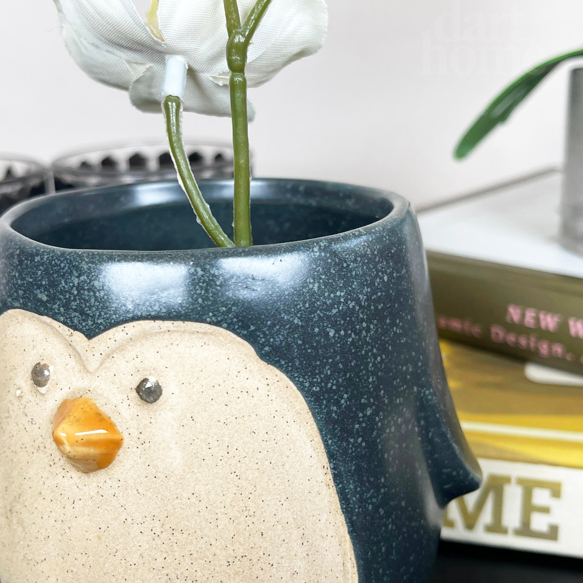 Gesprenkelter Pinguin-Blumentopfbezug