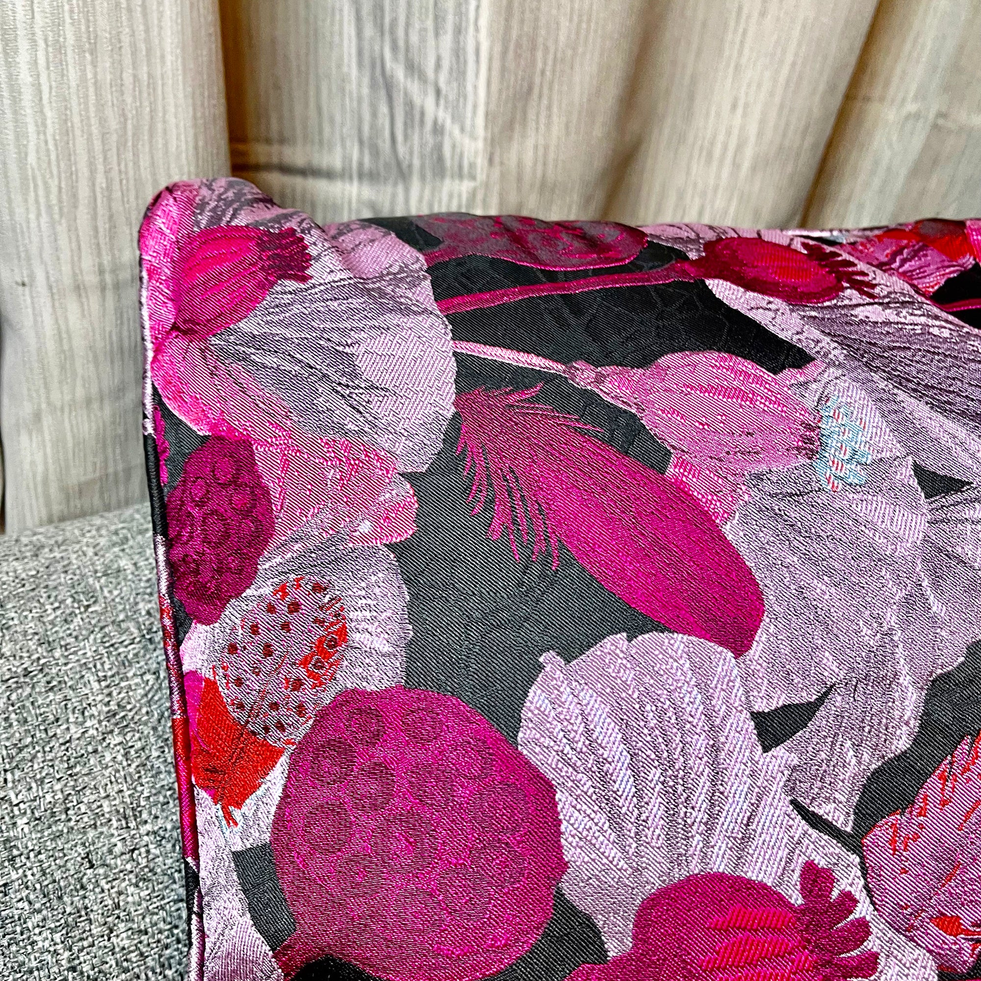 Square Pink Poppy Cushion